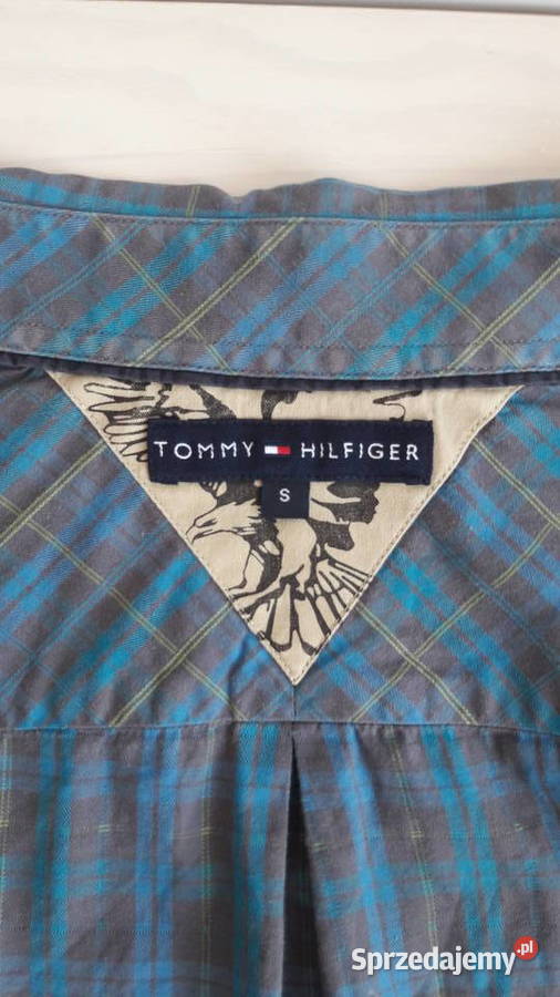 Koszula w kratkę Tommy Hilfiger szaro niebieska Odzież codzienna opolskie Głuchołazy