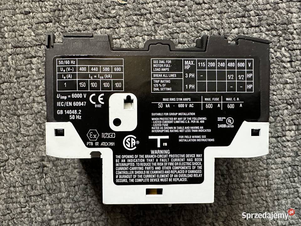 Wyłącznik silnikowy PKZM01T 088911 Eaton Moeller Dom i Ogród łódzkie