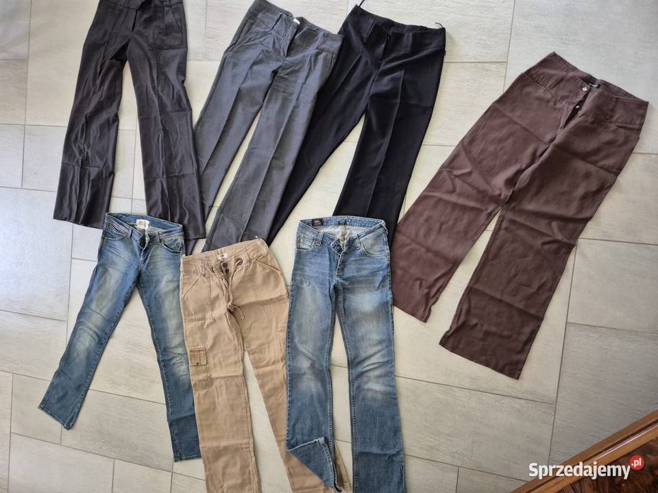 Spodnie materiałowe i jeansowe rozmiar 3638