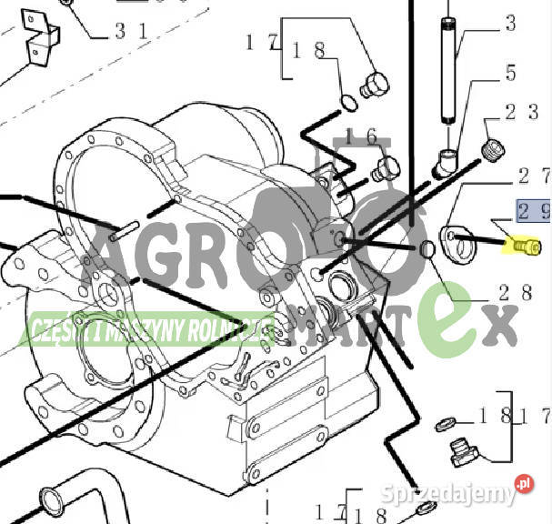87692121 76086186 ŚRUBA CNH Wichrów sprzedam