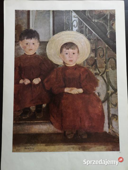 Olga Bozańska Dwoje dzieci na schodach Pabianice