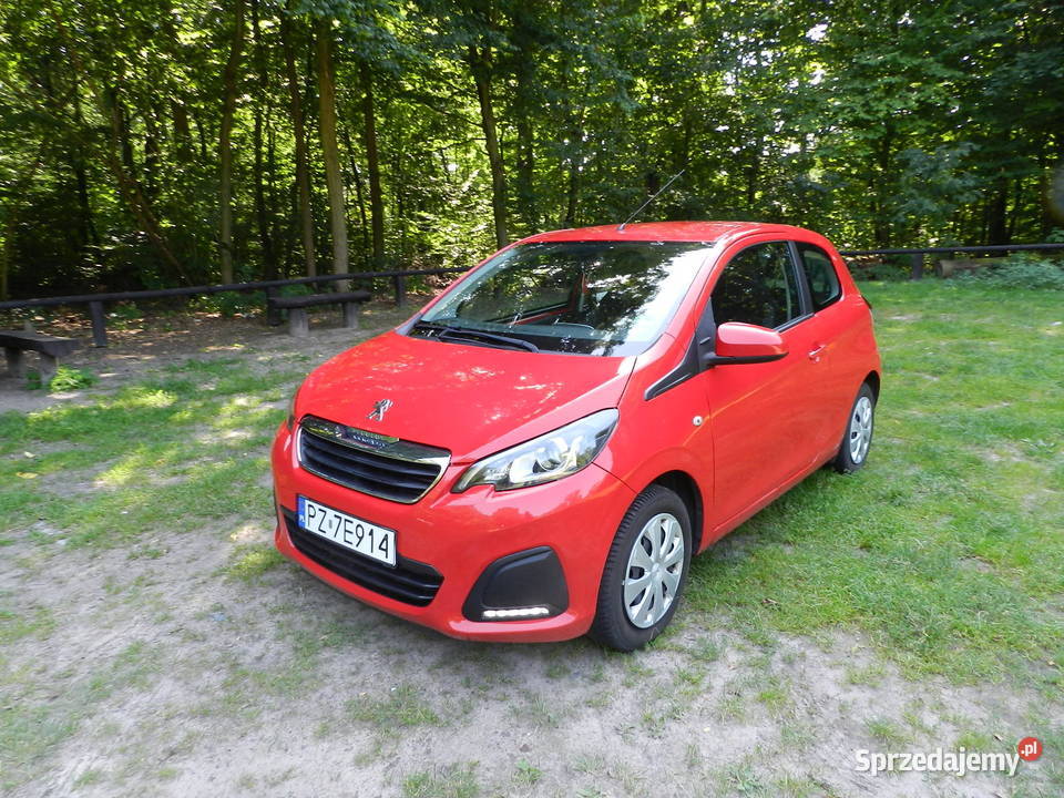 Peugeot 108 małe tanie serwisowane niezawodne lakier metallic Puszczykowo