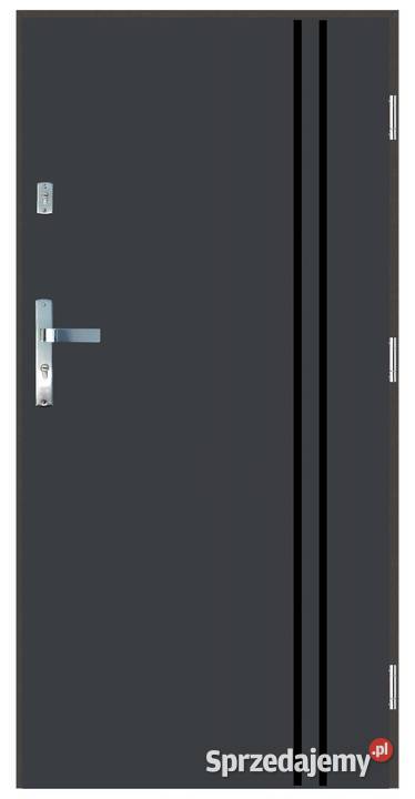 Drzwi wejściowe do domu Zewnętrzne GA02 BLACK mazowieckie