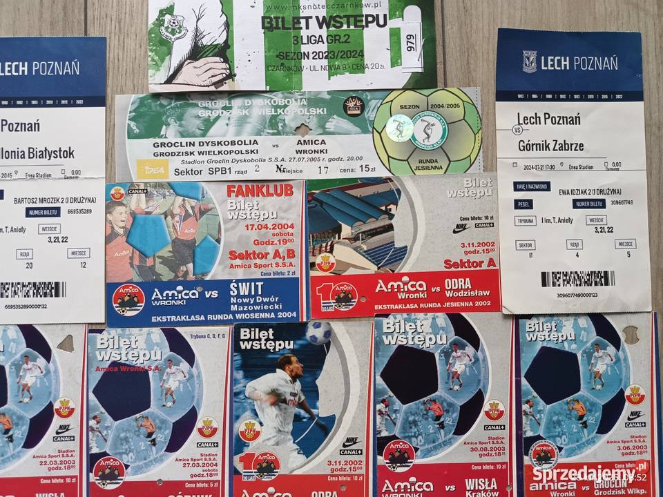 Kolekcjonerskie bilety meczowe polskich klubów Wronki