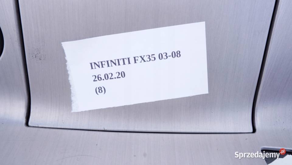 MIESZEK BIEGÓW SCHOWEK W TUNEL INFINITI FX35 wielkopolskie Nowy Tomyśl