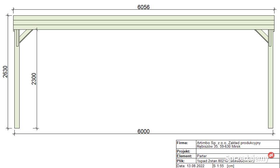 Garaż Drewniany Wiata Domek Altana Zadaszenie Rębiszów