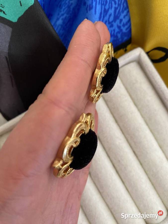 olczyki vintage czarne asamit złote wieczorowe Łódź