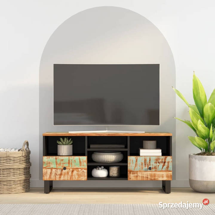 Szafka pod TV 100x33x46 drewno i materiał Warszawa