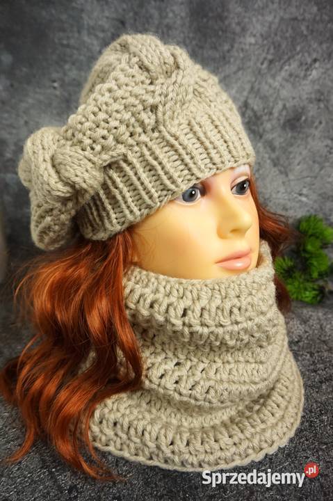 Komplet beret komin różne kolory polskie Kraków sprzedam