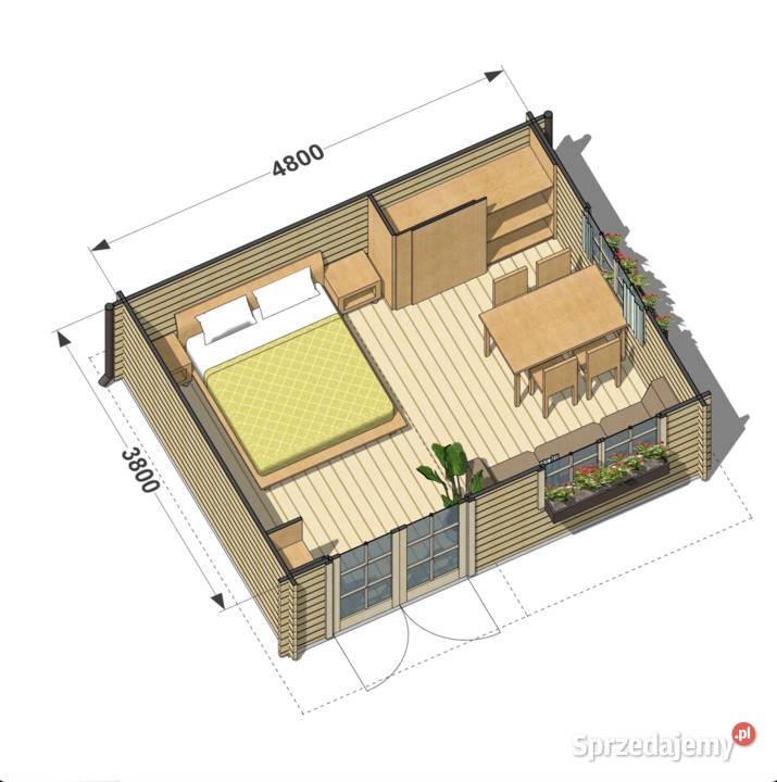 Domek letniskowy drewniany Wissous 54 m
