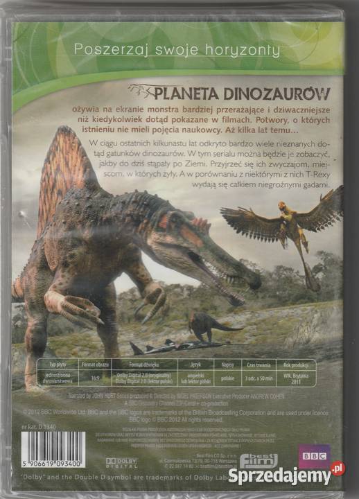 Planeta dinozaurów BBC DVD Pruszków