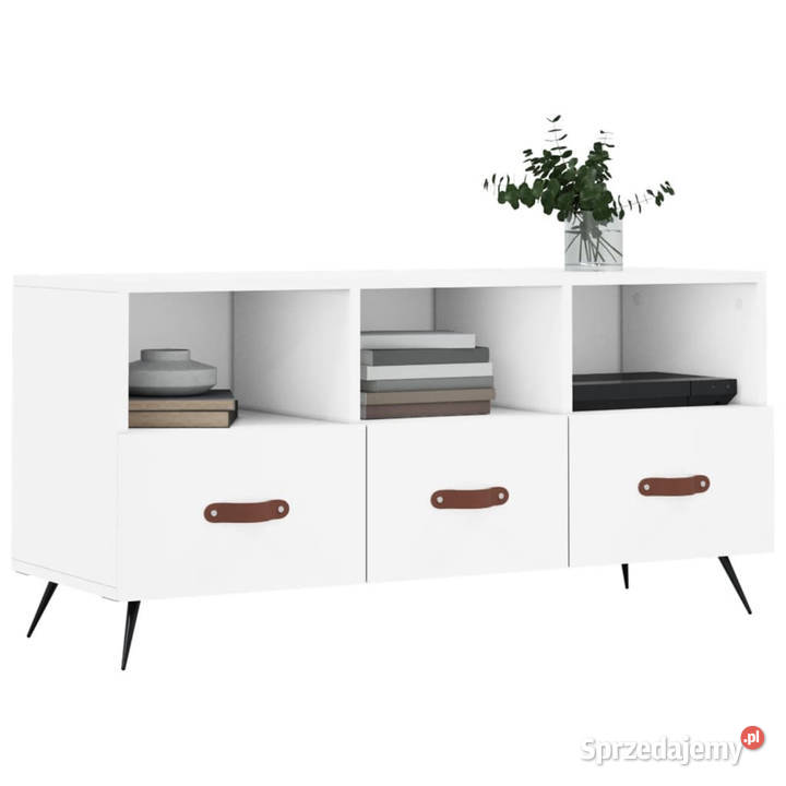 Szafka pod TV biała 102x36x50 materiał Warszawa