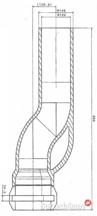 Kolano do Betonu DN 125 Spowalniacz Betonu Tarnów
