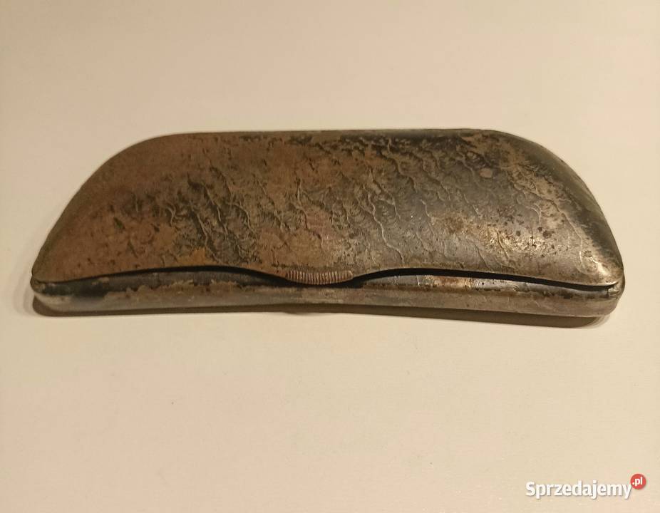 Etui pudełko na okulary blacha vintage Łódź