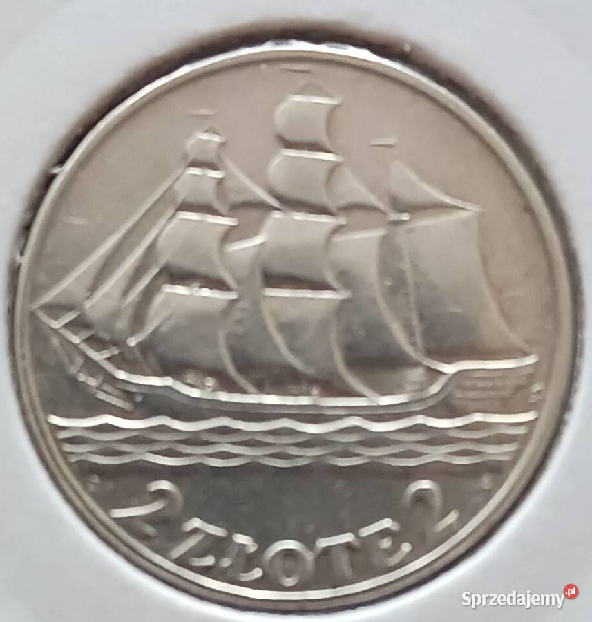 2 Żaglowiec 1936 r 2 srebro oryginał Cudeńko Konin