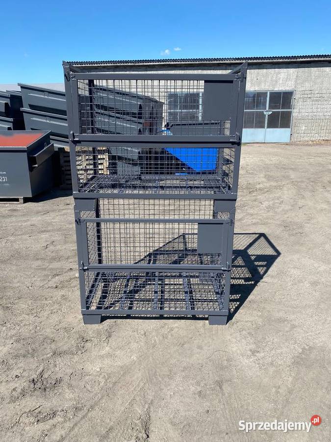 Gitterbox kosz siatkowy pojemnik skrzyniopaleta łódzkie Niedrzew Pierwszy