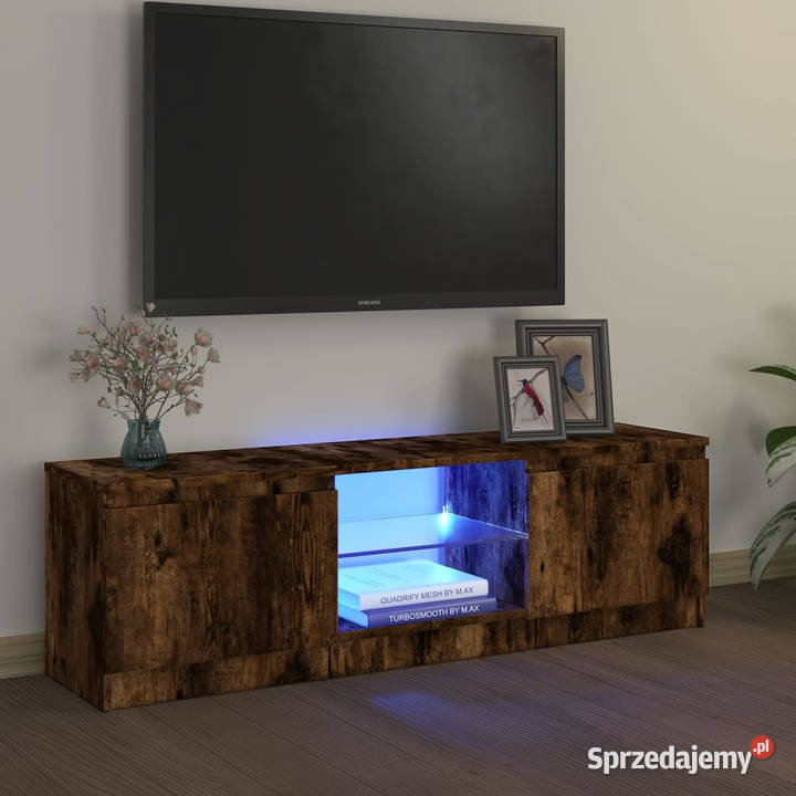 Szafka pod TV z LED przydymiony dąb 120x30x355 Warszawa