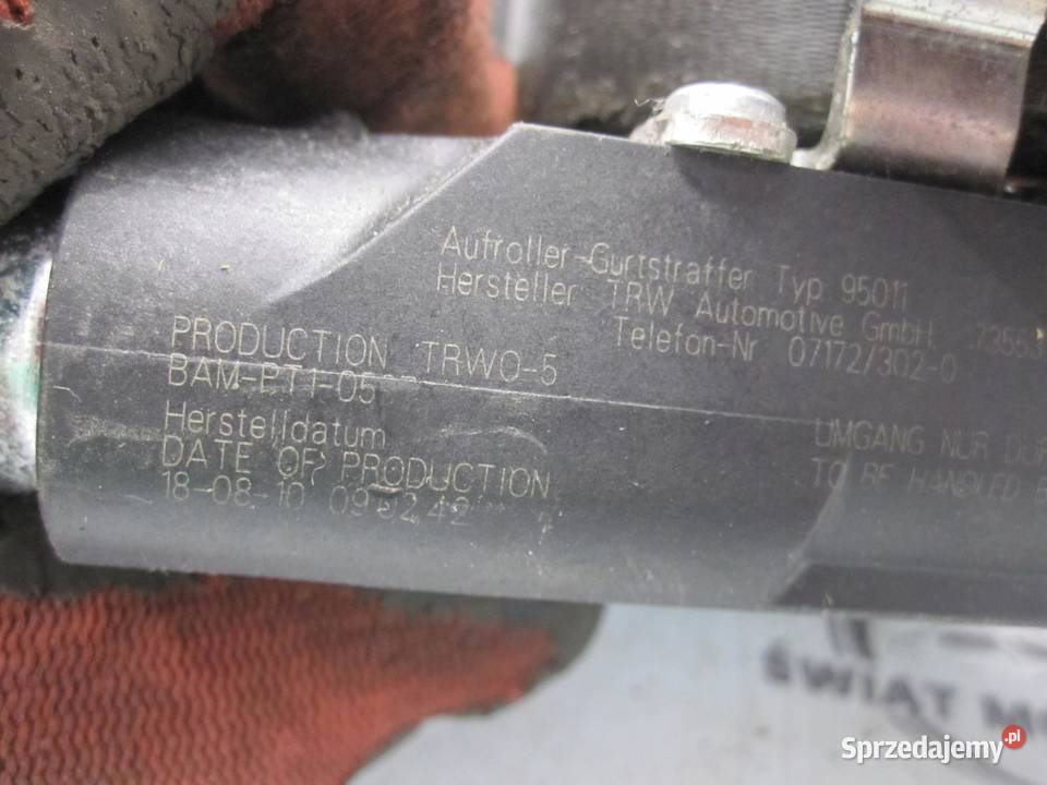 VW POLO V 11r pas bezpieczeństwa prawy przód Pasy bezpieczeństwa świętokrzyskie