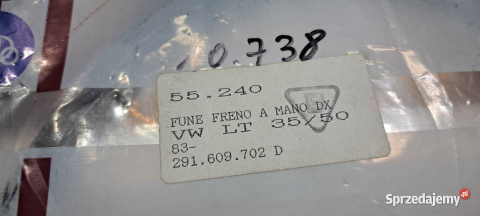 Linka hamulca ręcznego OE 291609702H VW LT 2835 pomorskie