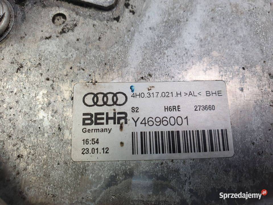 CHŁODNICZKA OLEJU AUDI A8 D4 4H0317021H kujawsko-pomorskie Lipno