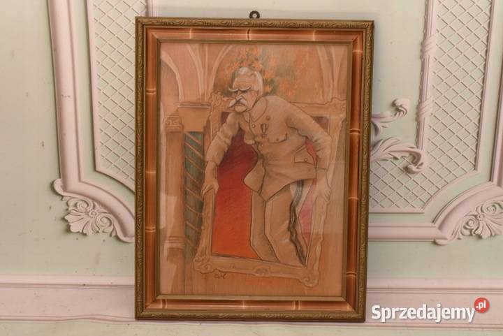 Marszałek Józef Piłsudski Karykatura Obraz Kraków