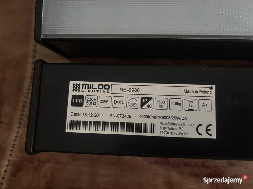 Lampy led milo lighting 25W lubelskie Radzyń Podlaski