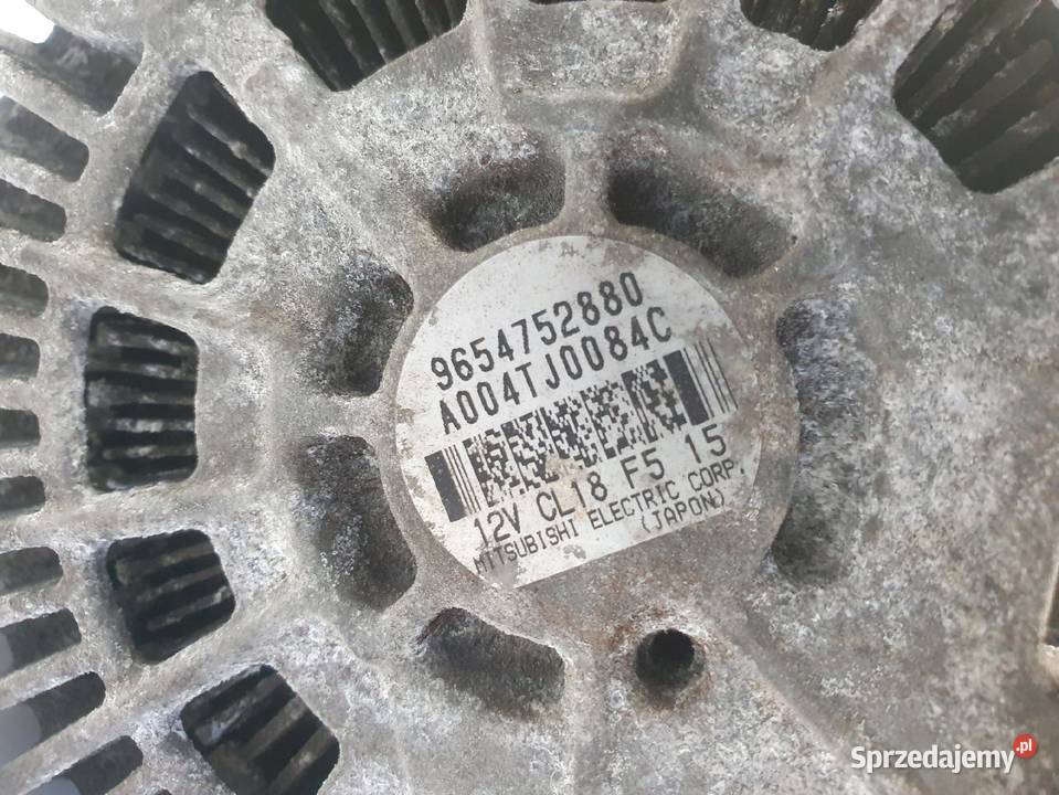 Citroen C5 I 20 HDI ALTERNATOR 9654752880 Układ elektryczny silnika