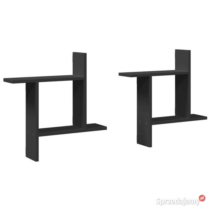 Półki ścienne 2 czarne 50x12x50 WM853255 sprzedam