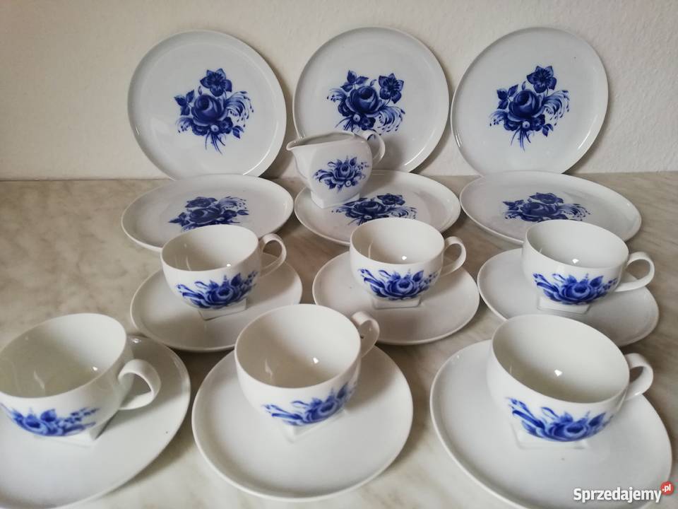 Porcelana Melitka wzór kwiatowy cobalt Gorlice sprzedam