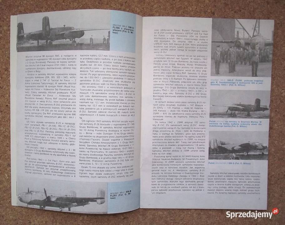 W Musiałkowski Samolot B25 Mitchell militaria, broń, wojskowość mazowieckie Warszawa