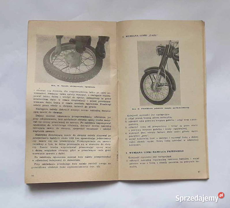 MOTOCYKL WSK TYP M06 B3 instrukcja obsługi Łódź