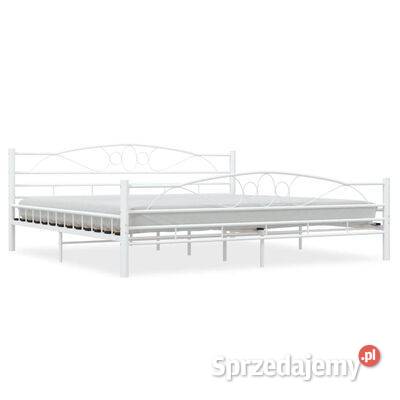 vidaXL Rama łóżka biała metalowa 200 x 200 Warszawa sprzedam