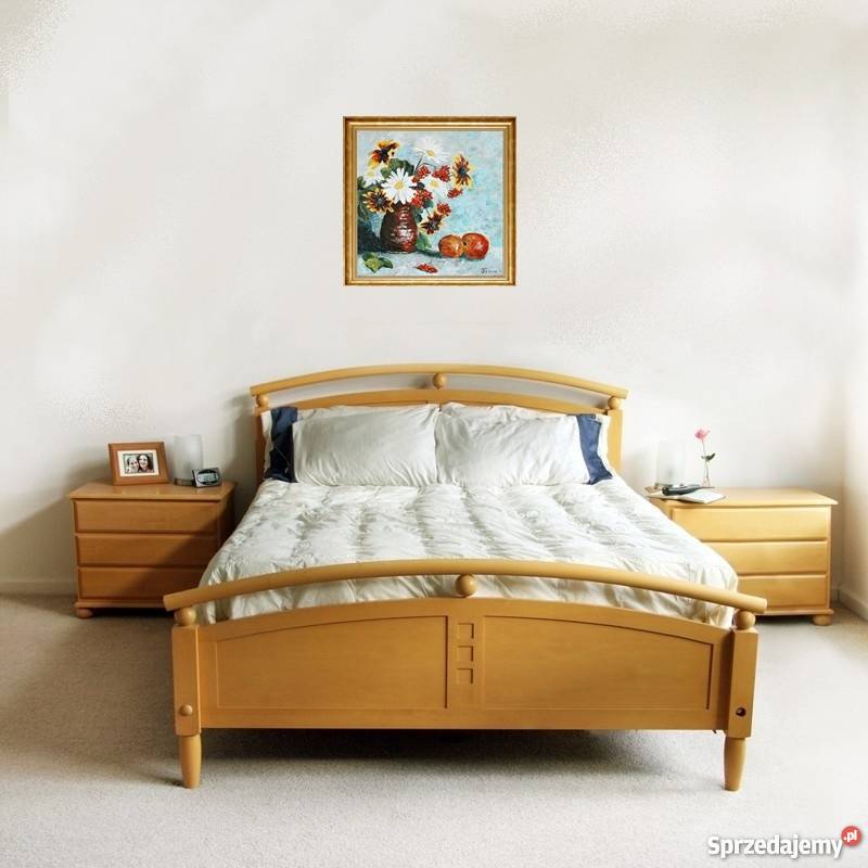 Obraz olejny Rumiany w wazonie odcienie błękitu Lublin