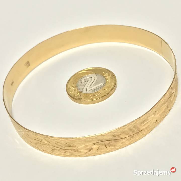 Złota BRANSOLETKA damska 750 18K sztywna CUDOWNA mazowieckie