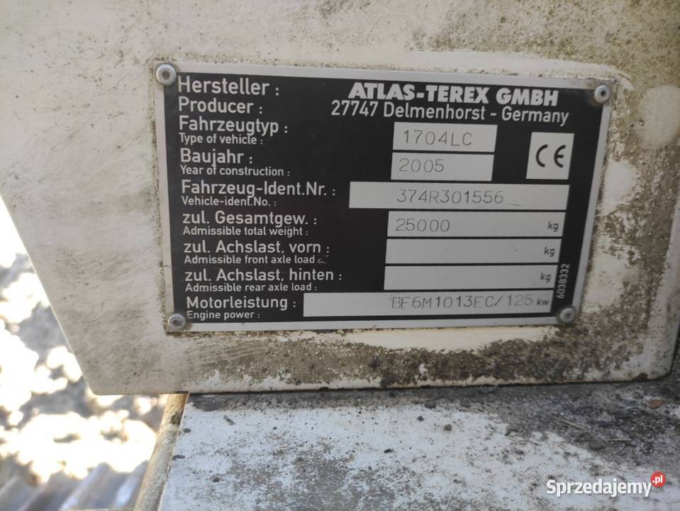 Koparka gąsienicowa Atlas Terex 1704 2005