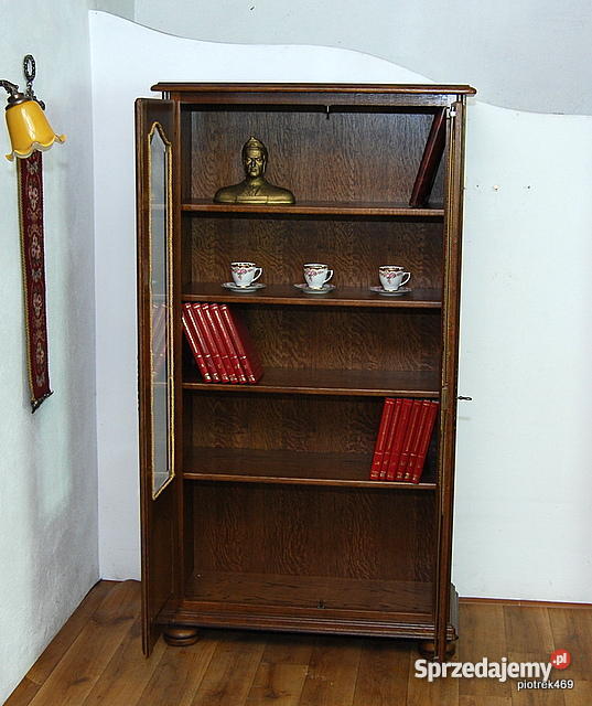 DĘBOWA BIBLIOTECZKA REGAŁ BIBLIOTEKA WITRYNA Świdnica