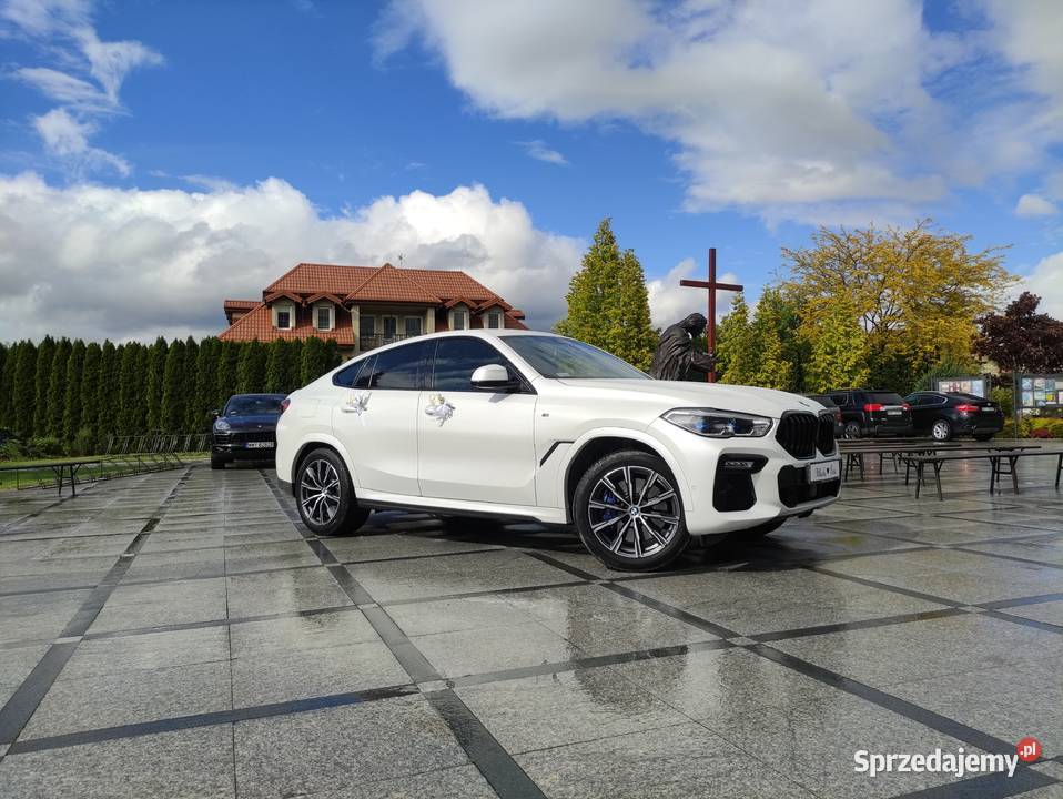 BMW X6 BIAŁE DO ŚLUBU WYNAJEM ostatnie Terminy Wynajem pojazdów mazowieckie Ostrów Mazowiecka