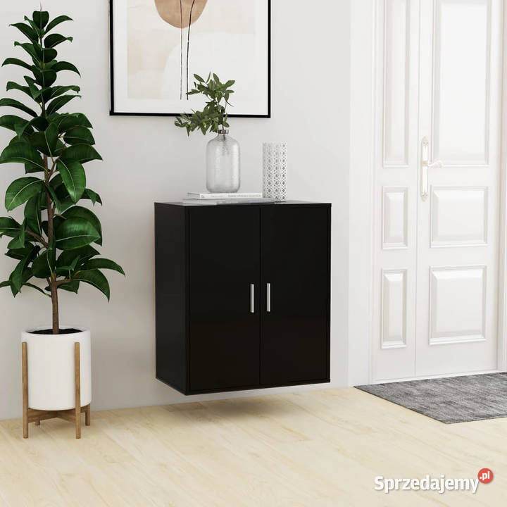 Szafka na buty czarna 60x35x70 materiał