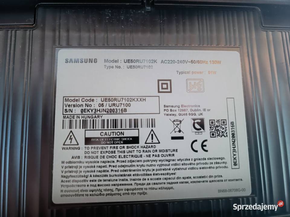 TV Samsung UE50R7102K LED