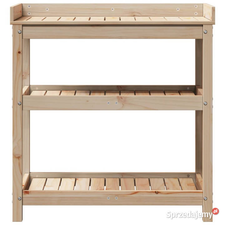 Stolik ogrodniczy z półką 825x45x865 drewno
