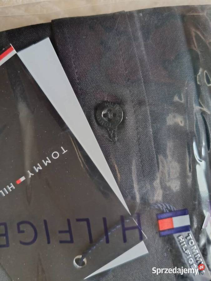 Koszula męska Tommy Hilfiger elegancka granatowa Odzież wyjściowa Białystok
