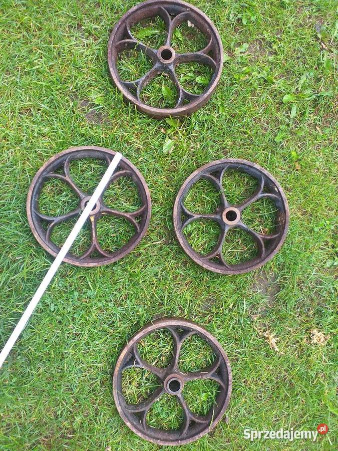 Kola żeliwne ozdoba rolnicze