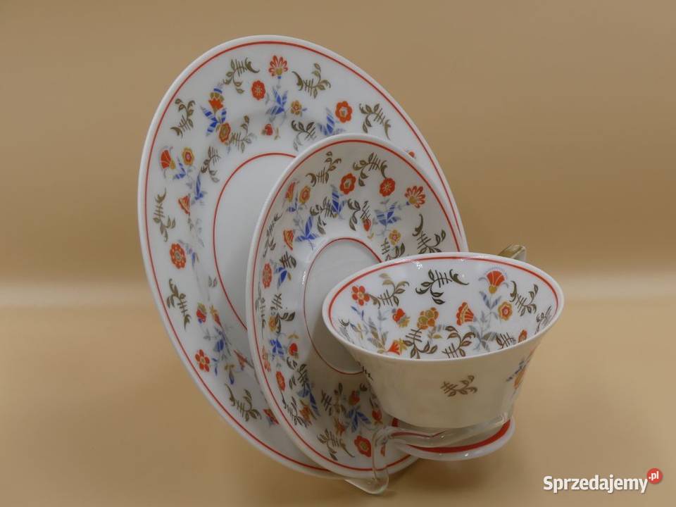 Komplet śniadaniowy Tułowice Tillowitz UNIKAT Porcelana i szkło Poznań