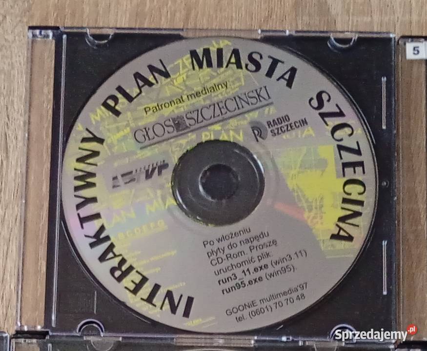 Interaktywny plan miasta szczecina na płycie CD Szczecin
