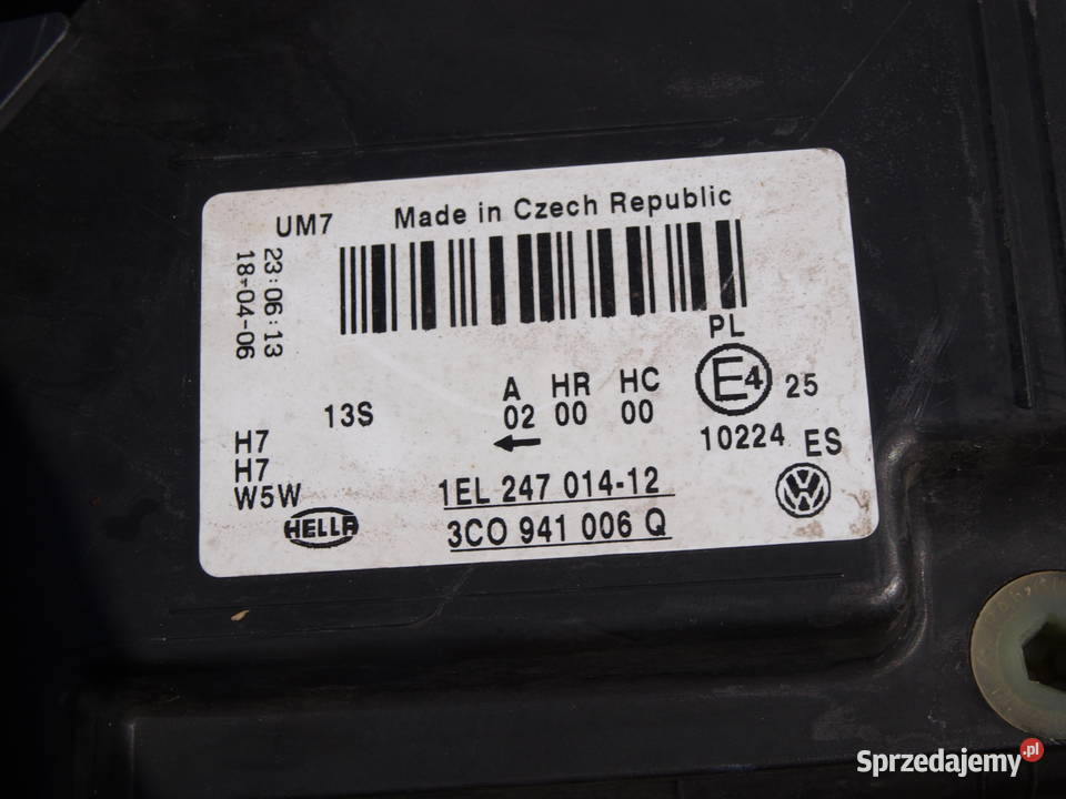 VW Passat B6 lampa prawa przód zwykła 2005 2010r Kalisz