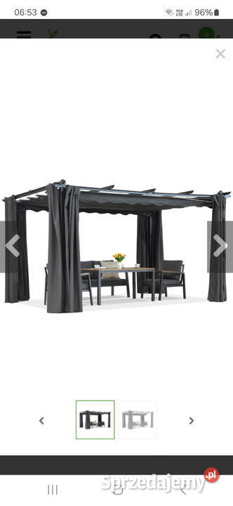 Pergola tarasowa Barbados 3x4 m z zasłonami