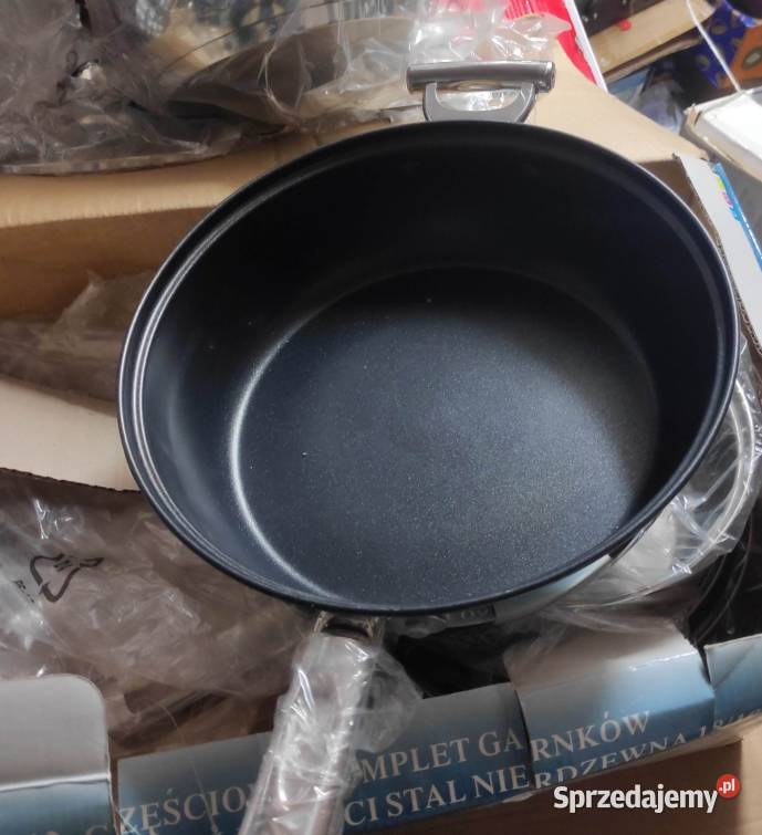 Garnki Komplet garnków stalowy 12 el outlet Łódź