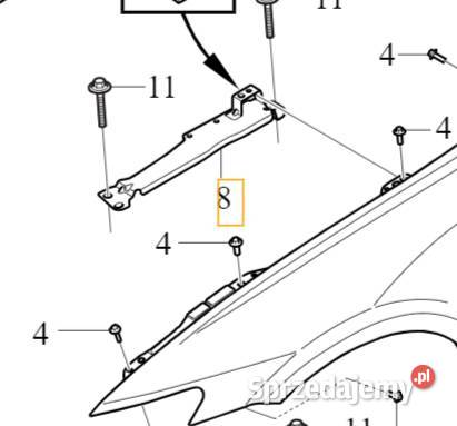 VOLVO S60 III V60 II wspornik mocowanie blotnika dolnośląskie Bielany Wrocławskie