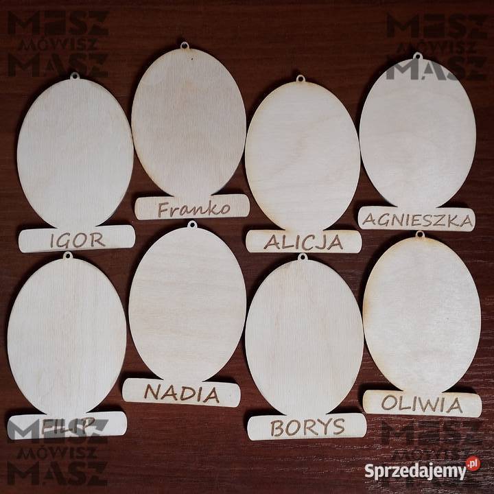 Jajko wielkanocne zawieszka drewniana 13 Racot