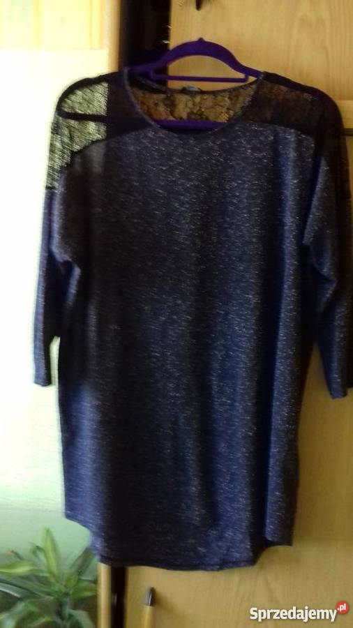 Bluzka z koronką XXL niebieski Iława